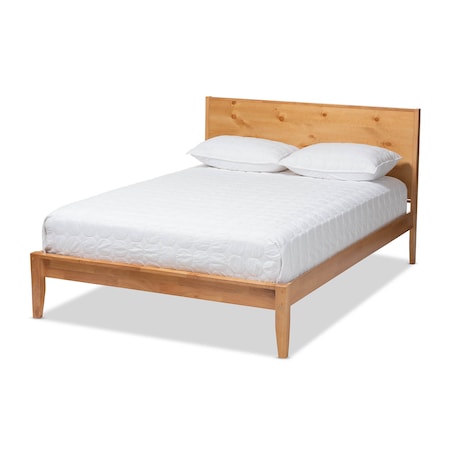 Marana Modern Oak And Pine Finished Wood Queen Size Platform Bed